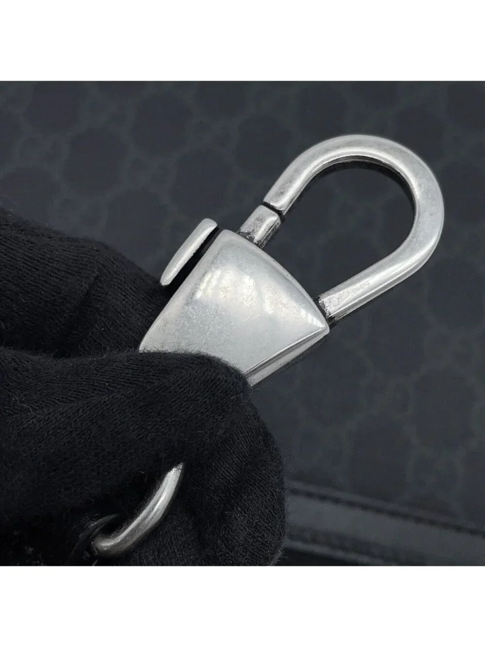 Gucci Shoulder Bag Interlocking G GG Supreme Leather Black